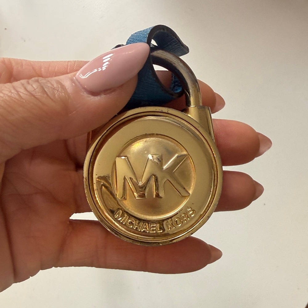 Michael Kors Gold MK Padlock Charm